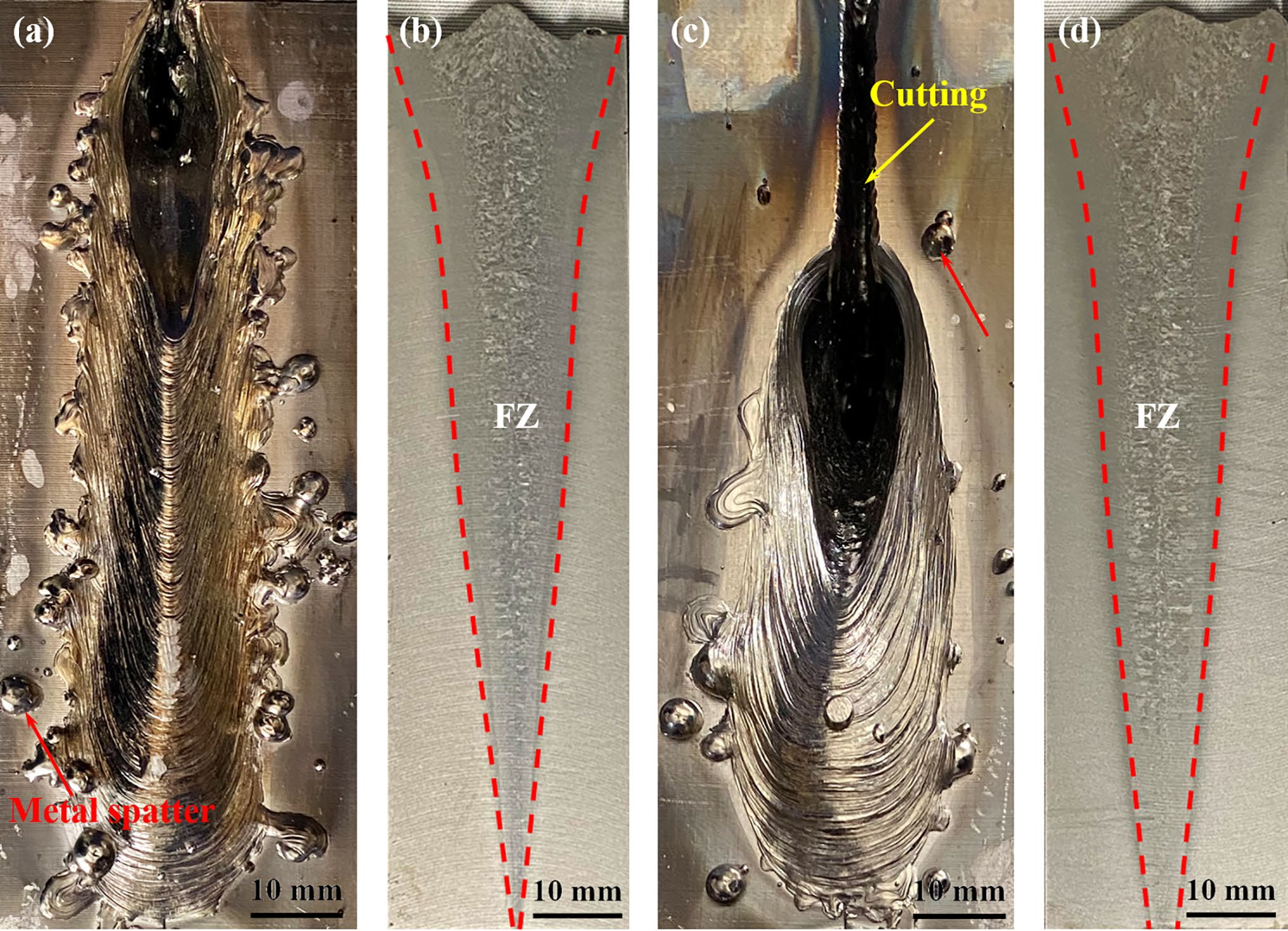 Ti-6Al-4V ELI合金超厚板EBW接頭在不同束流參數(shù)下的典型宏觀形貌